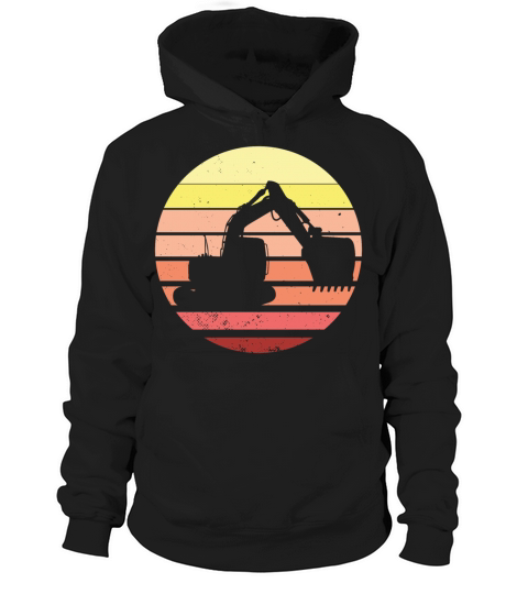 Vintage Retro Excavator Hoodie Unisex