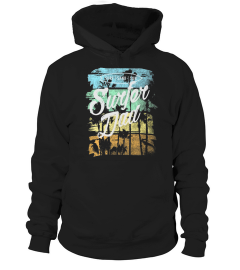Vintage Surfer Dad Fathers Day Retro Beach Hoodie Unisex