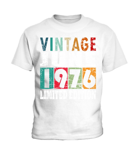 1976 vintage born in June gift Kids T-Shirt