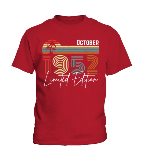 70 Years October 1952 Vintage Limited Edition Kids T-Shirt