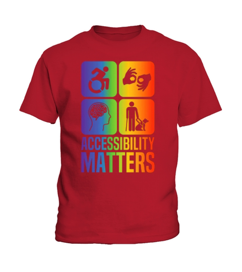 Accessibility Matters (Rainbow) T-Shirt Kids T-Shirt