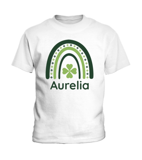 Aurelia Clover Boho Rainbow Kids T-Shirt