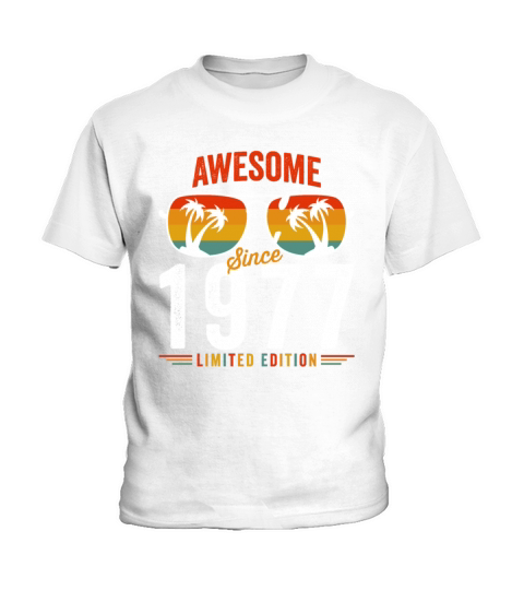 Awesome Since 1977 Birthday Retro Vintage 45 46 Ye Kids T-Shirt