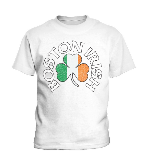 Boston Irish Shamrock Flag Clothing  T-Shirt Kids T-Shirt