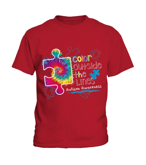 Color outside the lines autism awareness shirt Kids T-Shirt