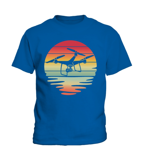 Drone Vintage Sunset Kids T-Shirt
