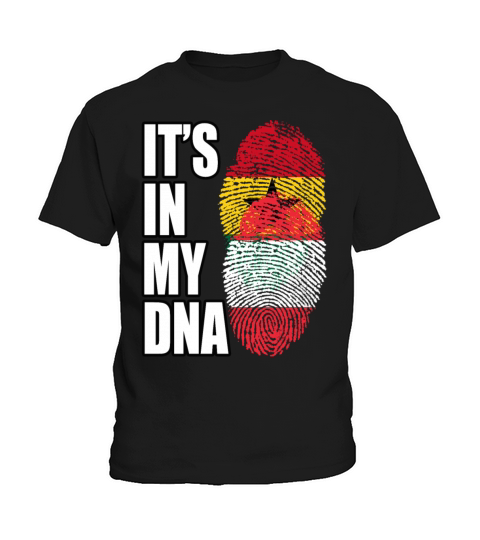 Ghanaian And Austrian Mix Heritage DNA Flag Kids T-Shirt