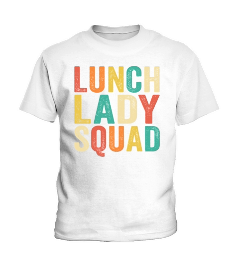 Lunch Lady Squad School Cafeteria Retro Vintage Kids T-Shirt