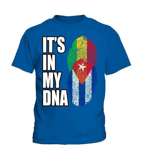 Malian And Cuban Mix Heritage DNA Flag Kids T-Shirt