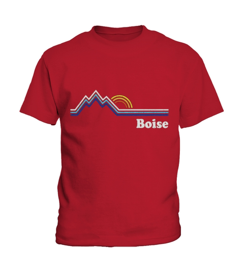 Retro Boise Idaho T Shirt Vintage Sunrise Mountains Tee Desi Kids T-Shirt