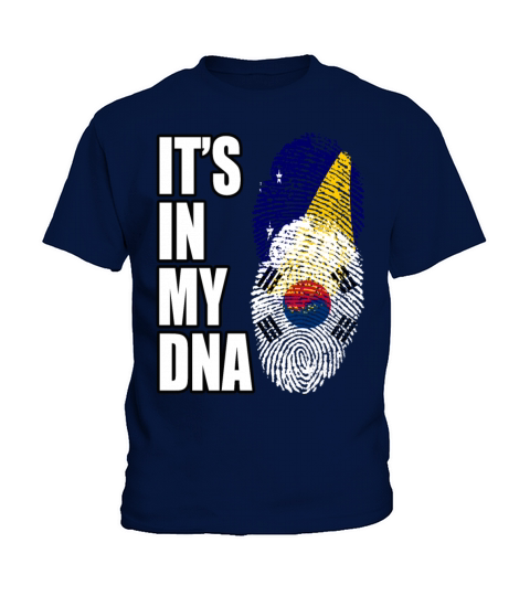 Tokelauan And South Korean Mix Heritage DNA Flag Kids T-Shirt