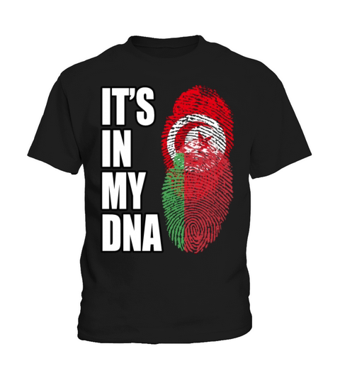 Tunisian And Belarusian Mix Heritage DNA Flag Kids T-Shirt