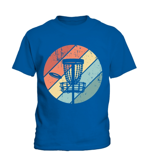 Vintage Disc Golf Retro Sunset Gift Kids T-Shirt