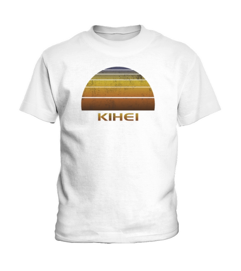 Vintage Sunset Family Vacation Souvenir Kihei Kids T-Shirt