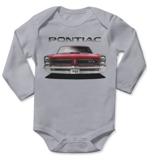 1965 Pontiac Gto Front Red Long Sleeve Baby One-Piece