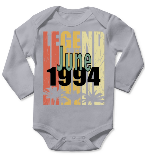 1994 vintage born in June gift Long Sleeve Baby One-Piece