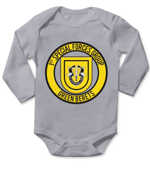 1st Special Forces Green Berets T-Shirt Long Sleeve Baby One-Piece
