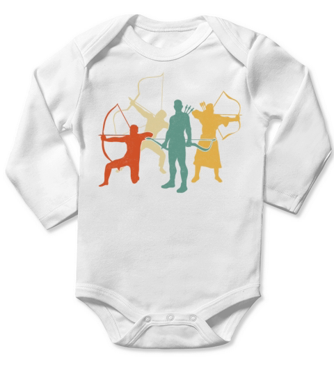 Archery Bow Archer Retro Vintage Long Sleeve Baby One-Piece