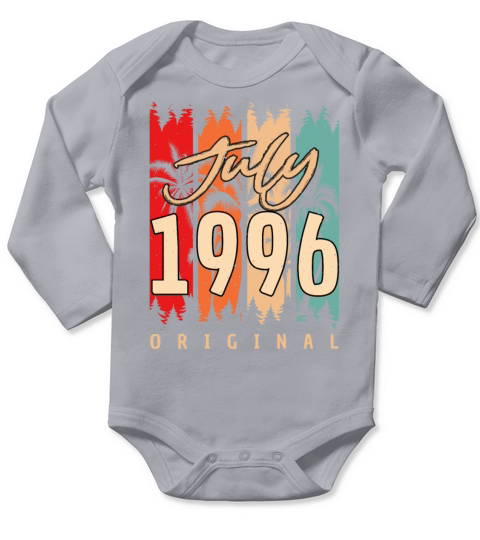 Birth Month 1996 In July Long Sleeve Baby One-Piece