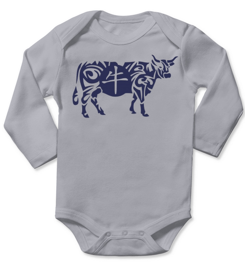 chinese astrological sign ox beef Long Sleeve Shirt Long Sleeve Baby One-Piece