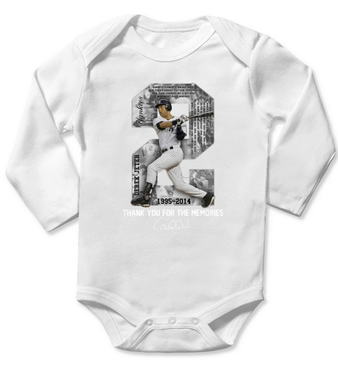 Derek Jeter Thank you for the memories Long Sleeve Baby One-Piece