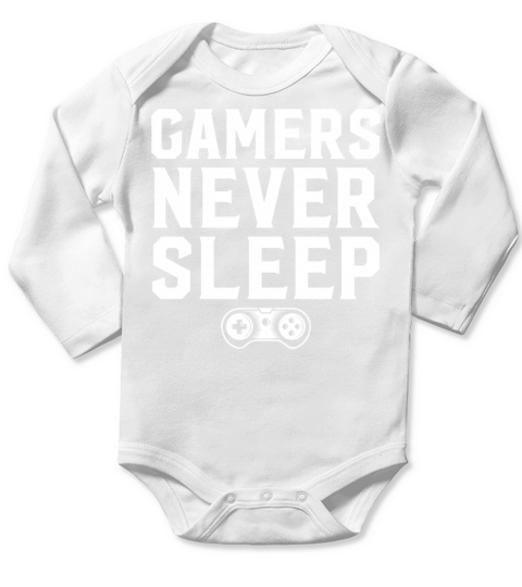 Funny Gamer Gifts T Shirt Long Sleeve Baby One-Piece