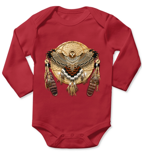 Funny Vintage Tshirt for Red-Tailed Hawk Native American Mandala - Mens Premium T-Shirt Long Sleeve Baby One-Piece
