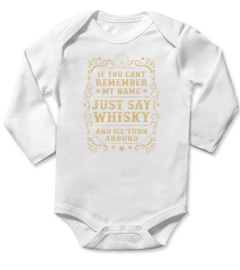 Funny Whisky Drinking Quote Vintage Long Sleeve Baby One-Piece