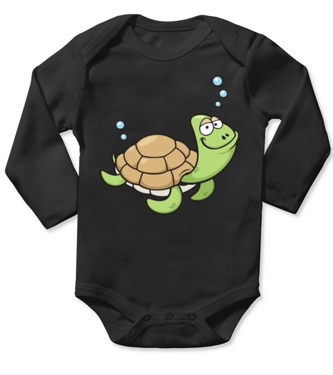 Happy turtle Long Sleeve Baby One-Piece
