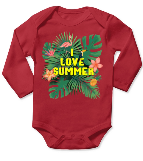 I love summer Long Sleeve Baby One-Piece