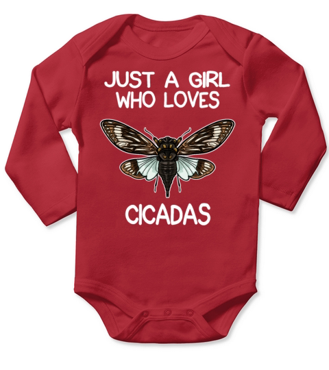 Just A Girl Who Loves Cicadas Long Sleeve Baby One-Piece
