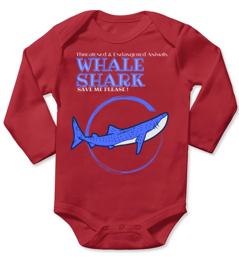 Protect Marine Animal Whale Shark Long Sleeve Baby One-Piece