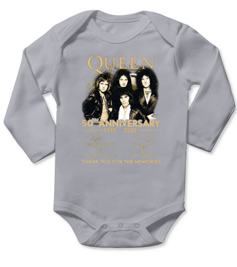Queen 50th Anniversary 1970-2020 Thank You For The Memories shirt Long Sleeve Baby One-Piece