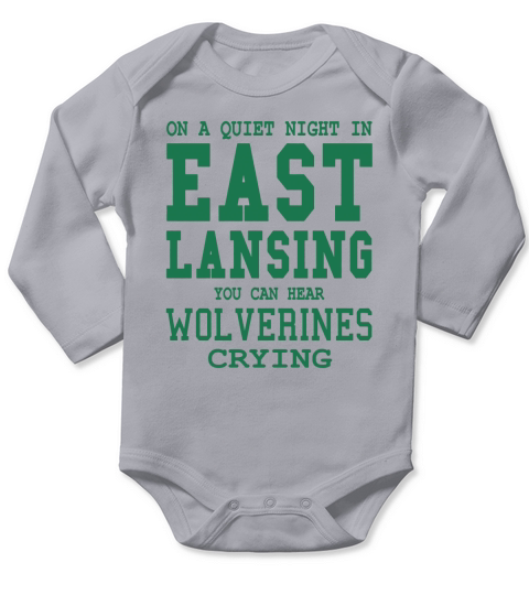 Quiet night in East Lansing T-Shirts Long Sleeve Baby One-Piece