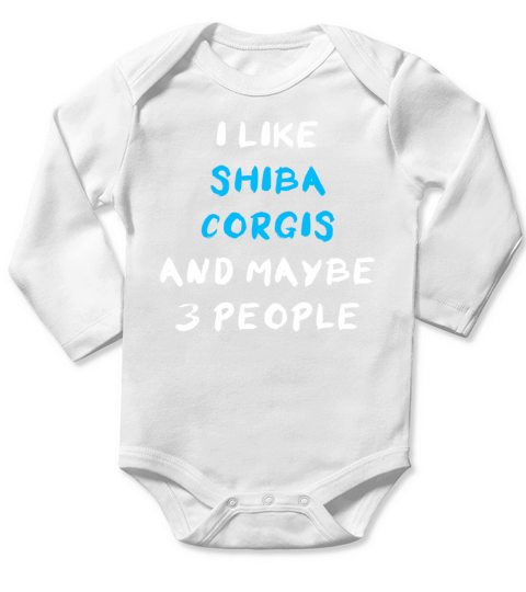 Shiba Corgi Funny Long Sleeve Baby One-Piece