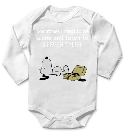 Sometimes I need to be alone and listen to Steven Tyler Long Sleeve Baby One-Piece