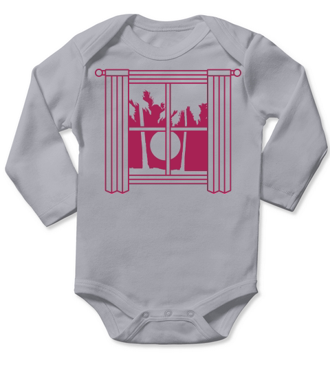 Sun palm tree window Long Sleeve Baby One-Piece