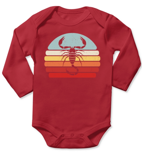 Vintage Zodiac Sign Scorpion Long Sleeve Baby One-Piece