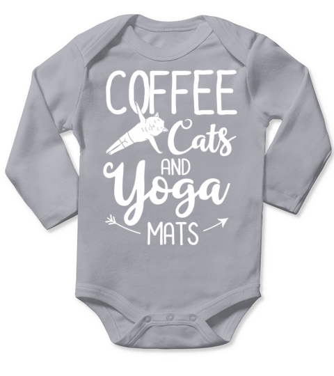 Yoga Cat Beginner Workout Poses Quotes Meditation Long Sleeve Baby One-Piece