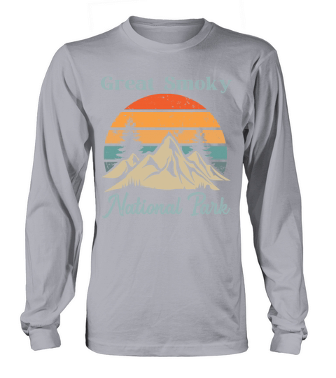 Great Smoky National Park Retro Vintage Mountain S Long sleeved Unisex