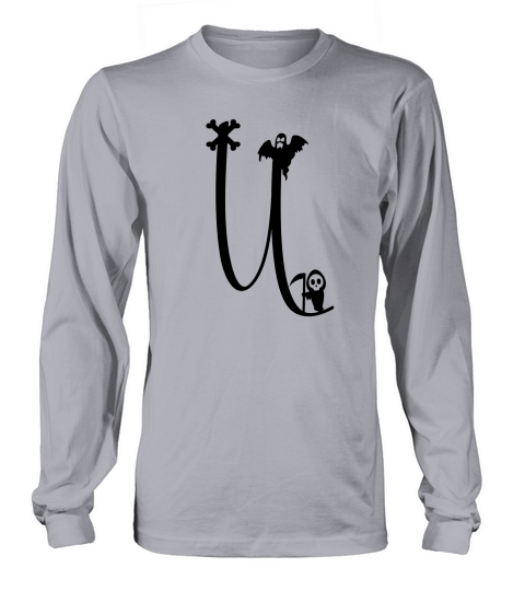 Halloween Alphabets Clipart U Long sleeved Unisex