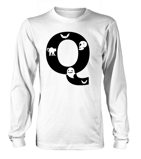 Halloween Alphabets Numbers Clipart Q Long sleeved Unisex