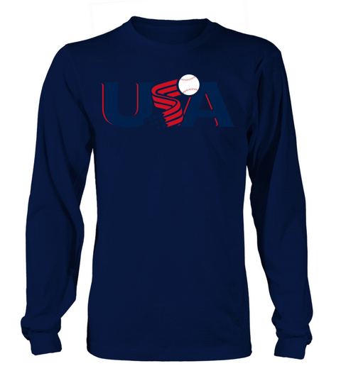 Usa Baseball Long sleeved Unisex