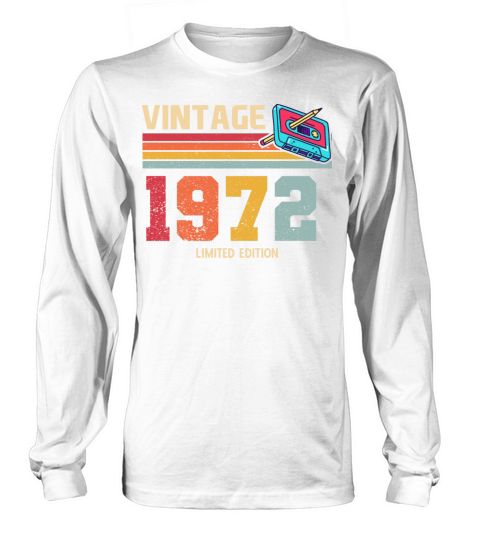 Vintage 50 Birthday Costume Men 50th BDay Birthday Long sleeved Unisex