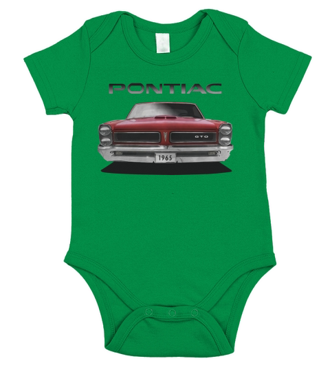 1965 Pontiac Gto Front Red Short Sleeve Baby One-Piece
