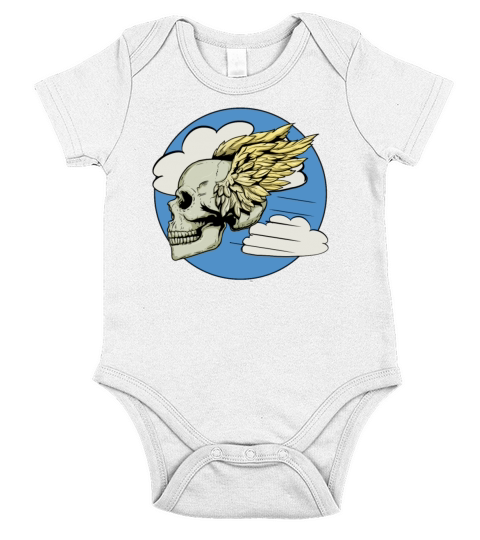 85th Fighter Squadron Patch WWII Flying Skullsww2 Short Sleeve Baby One-Piece