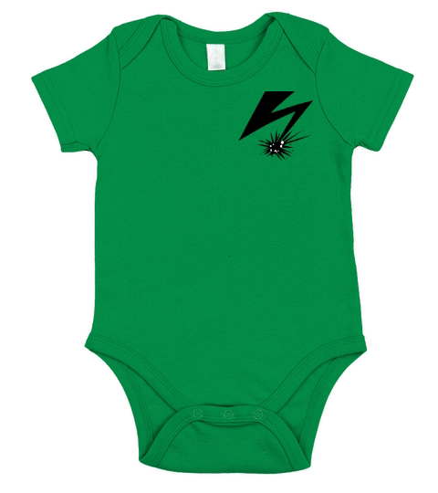 Bad Brains Front Black Lightning Pocket Short Sleeve Baby One-Piece