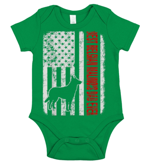 Best Belgian Malinois Dad Ever American Flag Short Sleeve Baby One-Piece