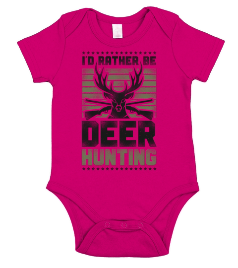 Buck Deer Hunting Hunter Vintage Short Sleeve Baby One-Piece