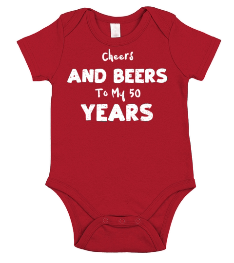 Cheers And Beers To My 50 Years Short Sleeve Baby One-Piece